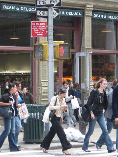 Shopping at Dean and Deluca, New York