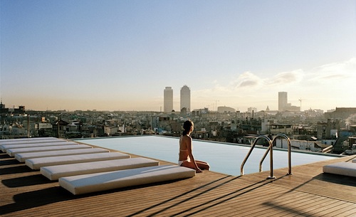 Rooftop pool, Barcelona